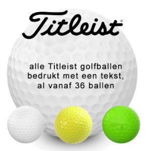 Titleist golfballen met tekstbedrukking